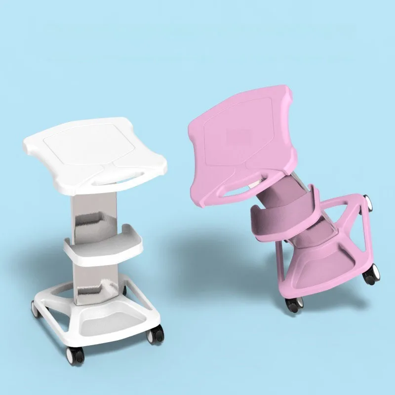 3 Tiers Beauty Instrument Trolley Mobile Roller Medical Trolley Stand Beauty Machine Stand Cart W/ 4 Wheels