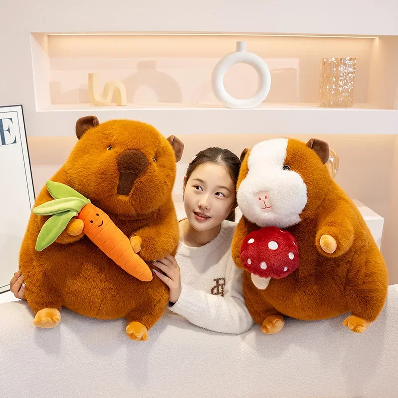Cute Real Life Guinea Pig Plush Doll Kawaii Piggy Stuffed Capybara Toys Simulation Animal Huggable Pillow Lovely Christmas Gift
