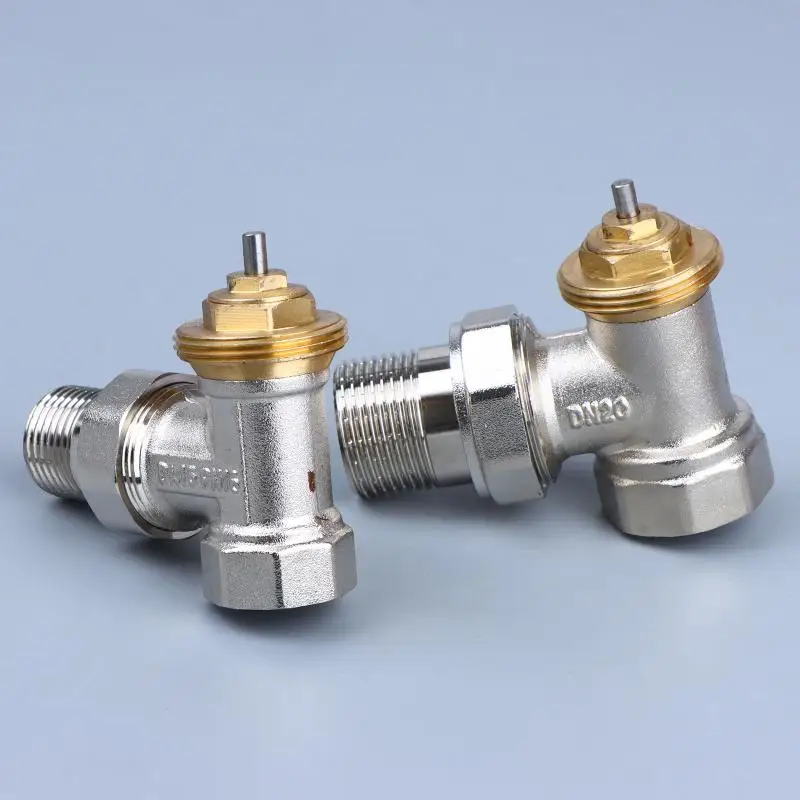 DN15 DN20 Brass Angle Temperature Control Valve Thermostatic Regulating Valve Without Thermostatic Head For Radiator Valve Parts
