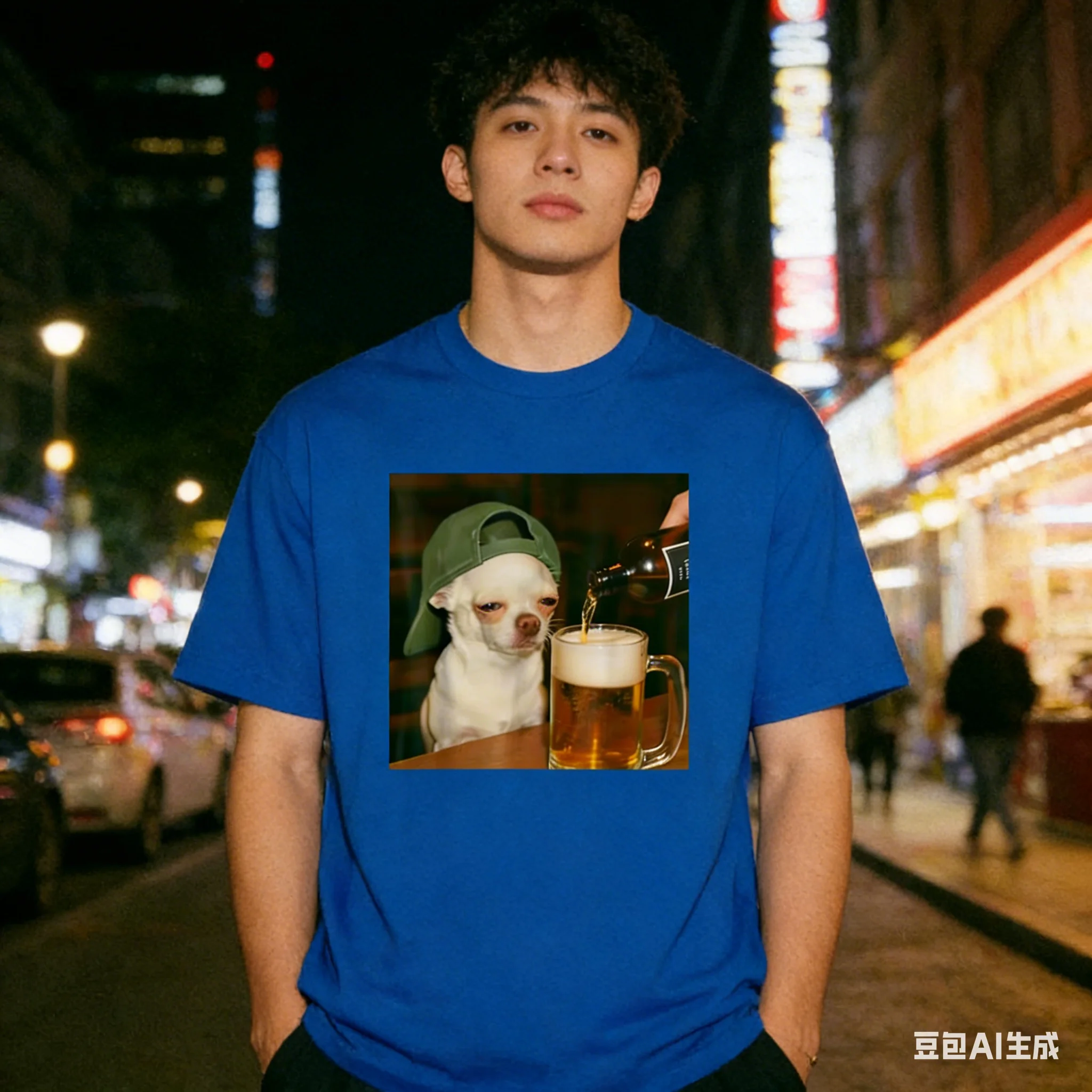 Summer 2026 Chihuahua Beer Funny Meme Dog Reaction Humor Dog Meme T-shirt for Men Women 100_ Cotton T Shirts Short Sleeve Tops