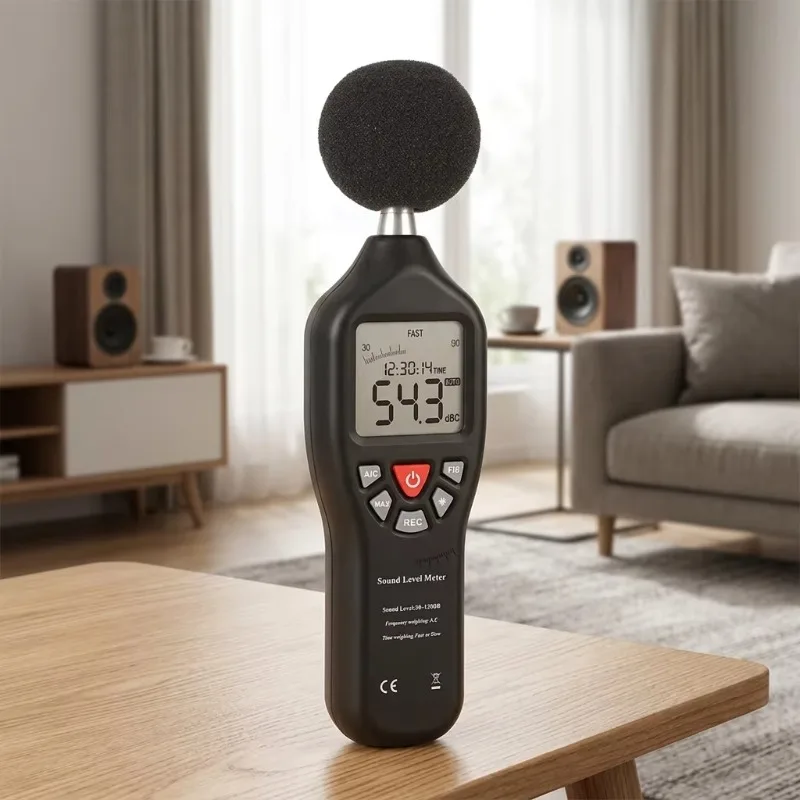 Digital Sound Level Meter 30-130dB Range 1.5dB Accuracy with Bar Graph Display Intelligent Handheld Noise Tester
