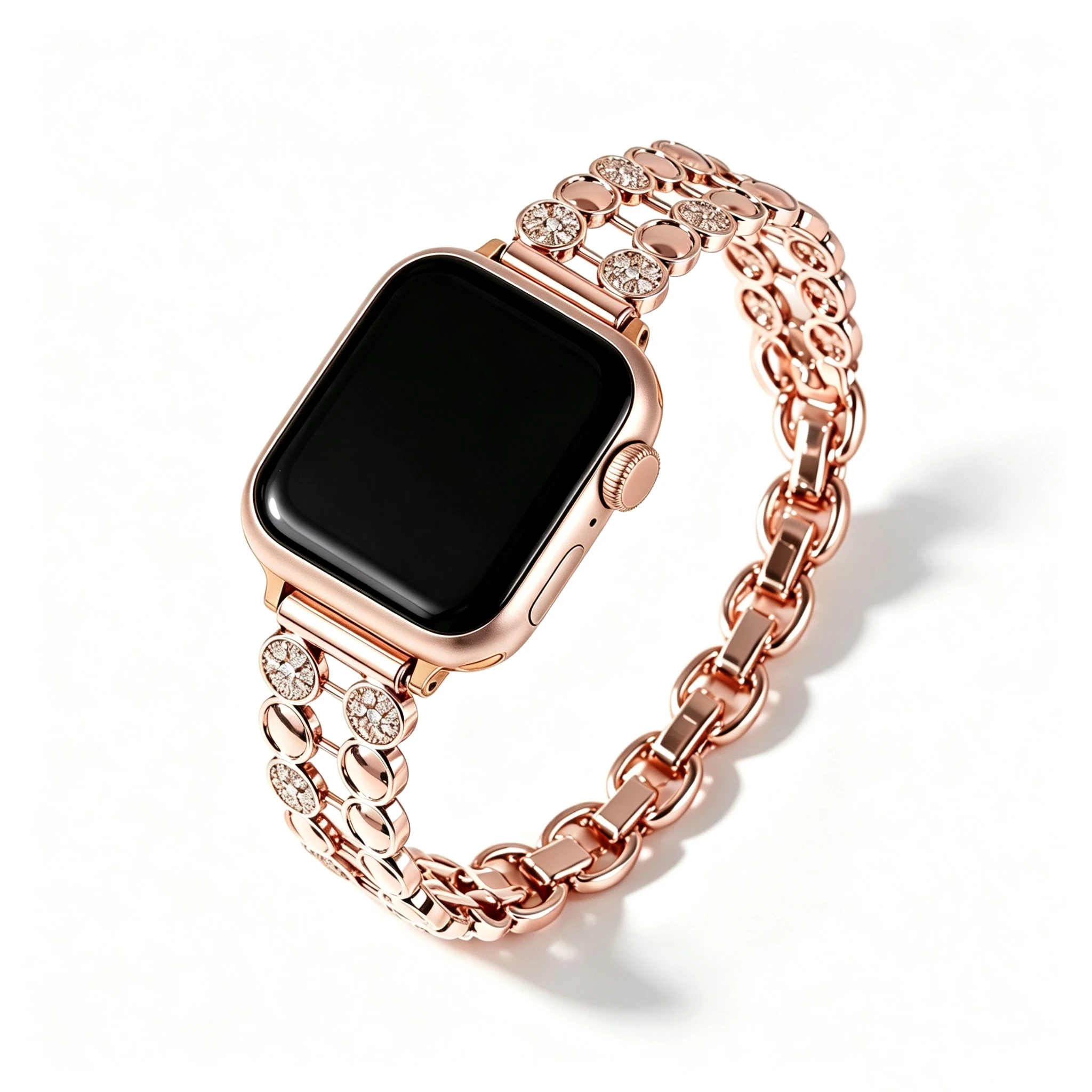 Dot Stainless Steel Strap For Apple Watch Band Women Series S12/11/10/8/7/6/9 40mm 41mm 38mm 42mm 44mm 45mm 46mm