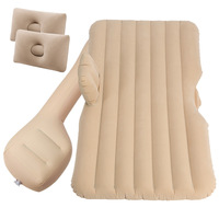 Car Inflatable Travel Bed, Portable Camping Air Mattress For Car Back Seat With 2 Air Pillows Air Pump Universal Car SUV