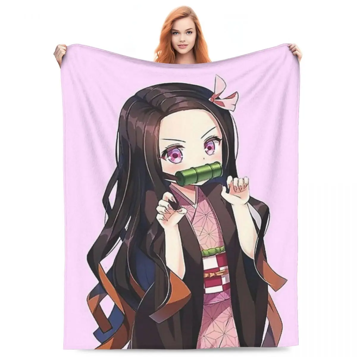 

Anime Demon Slayer Kamado Tanjirou Blanket Fleece Sofa Super Soft Throw Blankets for Home Bedroom Outdoor Throws Bedspread Quilt