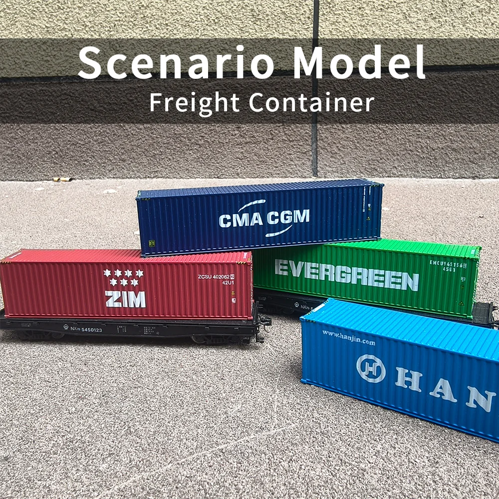 HO مقياس 1:87 40FT مصغرة حاوية الشحن قطار السكك الحديدية الحاويات نموذج هواية ABS صندوق البضائع لجمع الحرفية هدية 1 قطعة #2