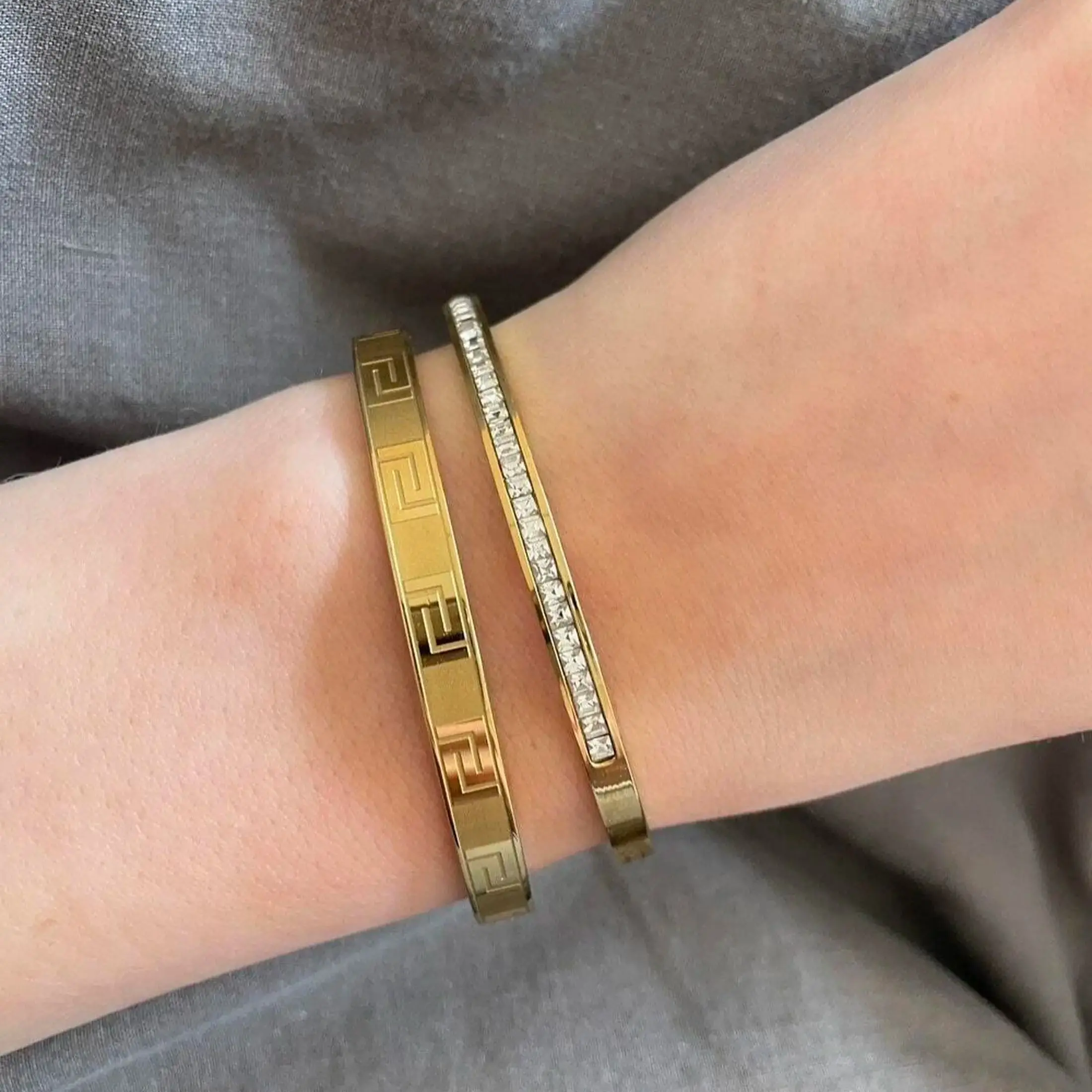 CARLIDANA Luxury High Quality Non-fadding Stars Zircon Setting Stainless Steel Bracelet for Women Jewelry Gift Drop Shipping