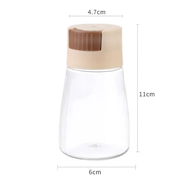 0.5g Metering Salt Shaker Push Type Dispenser Tank Sugar Bottle Spice Pepper BBQ Seasoning