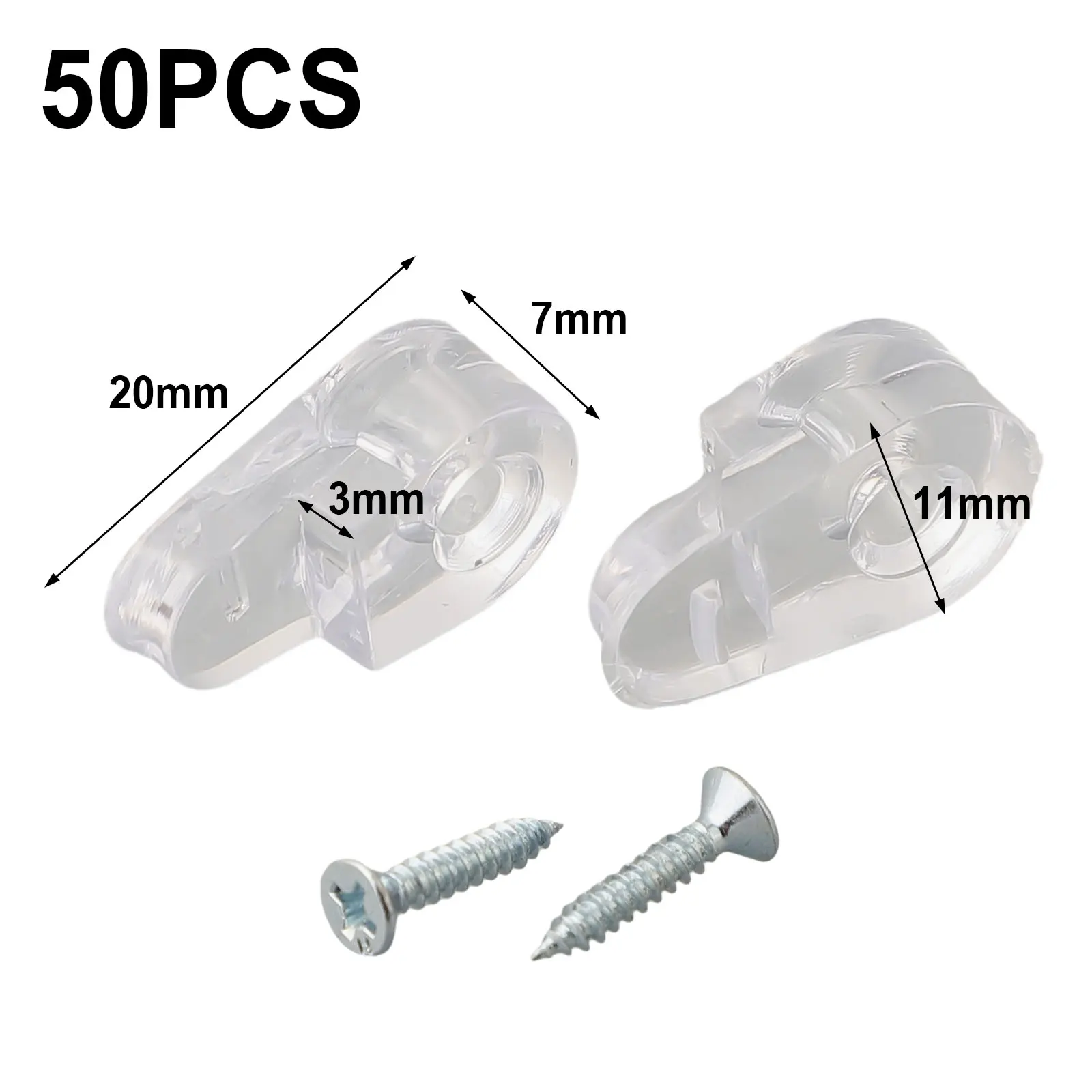 고정 클립 유리 클립, 하이 퀄리티 인기 판매, 50 X 유리 리테이너 클립, 100% 정품, 20X11X7mm, 50 개