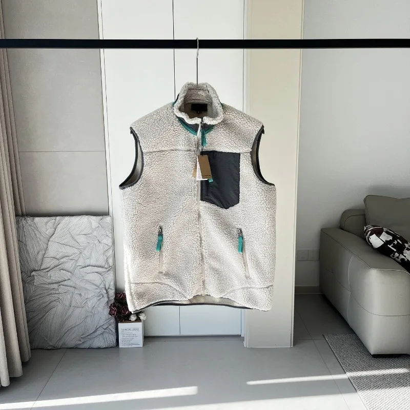 عالية الجودة صوف الضأن فضفاض الوقوف طوق الصوف جاكيت زيبرا الخريف والشتاء سميكة الدافئة لينة ومريحة زوجين سترة