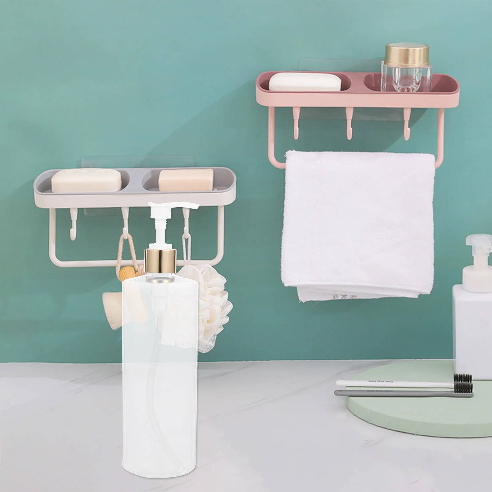 

1pc 500Ml Transparent Empty Bottle For Shampoo Lotion Body Wash Liquid Storage Leakproof Bathroom Container Refillable