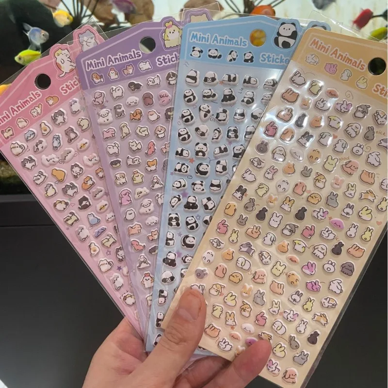 1 unidade Adesivo Decorativo de Espuma de Animais Fofos para Copo de Água e Capa de Celular, Adesivo de Animal Pequeno
