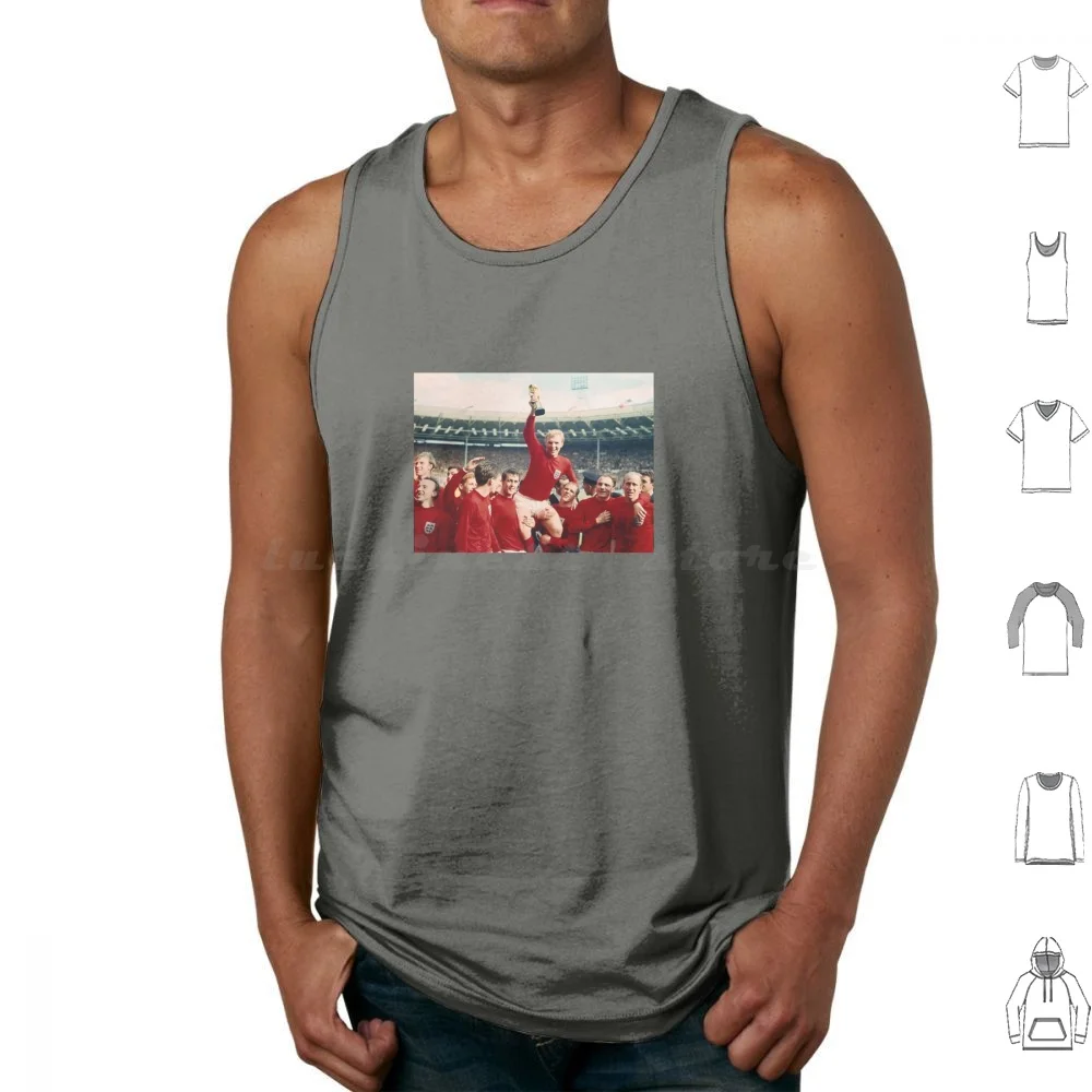 Sir Bobby Moore Tank Tops Print Cotton England Uk Football Soccer Bobby Moore Bobby London Vintage 1966 Final