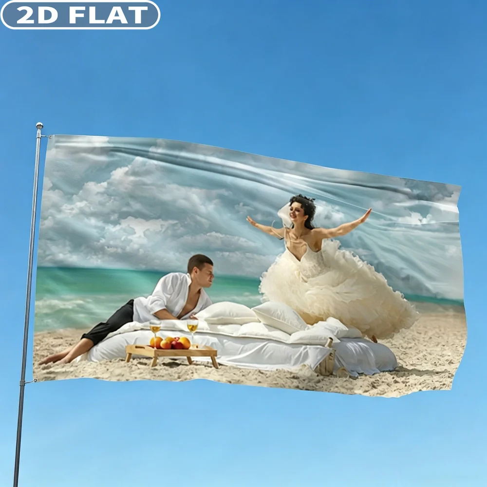 1pc 2D FLAT Personalized Single-Sided Flag 4 Size Options Available, Custom Text/Logo/Photo Design