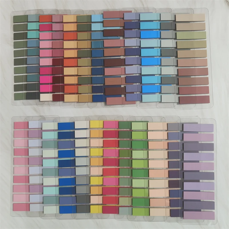 24 Packs 4800Pcs Page Marking Sticky Note Tabs PET Page Markers Transparent Classify File Label Memo Stickers for Office