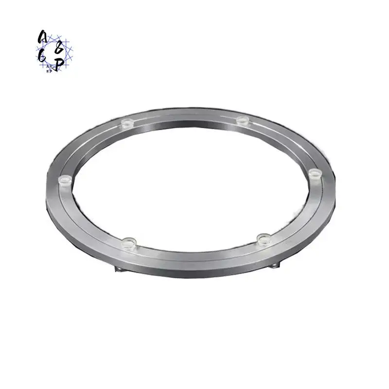 A68P-10/12 Inch Smooth Aluminum Table Turntable Quiet Effortless Access Rotating Bearing Base Large Load Bearing