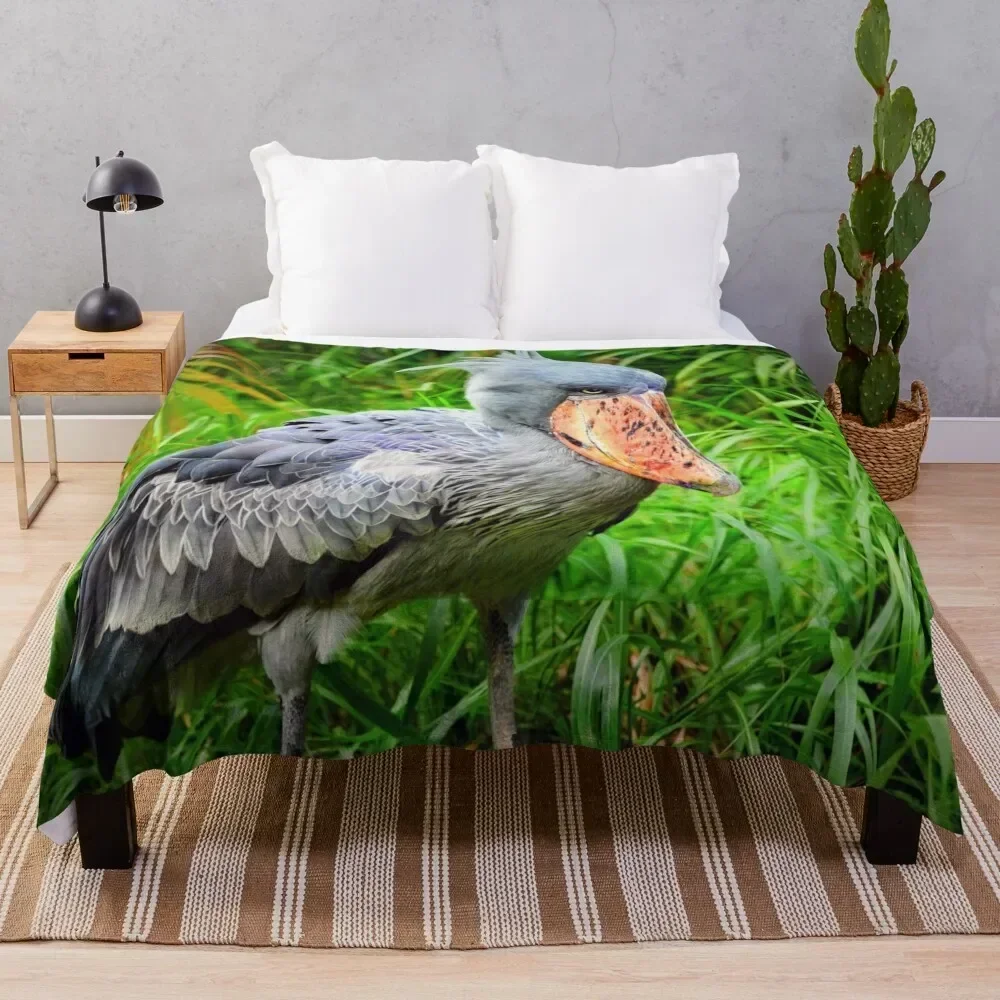 

Shoebill Balaeniceps Rex Throw Blanket Warm Blankets For Baby Blankets For Bed Bed linens Blankets