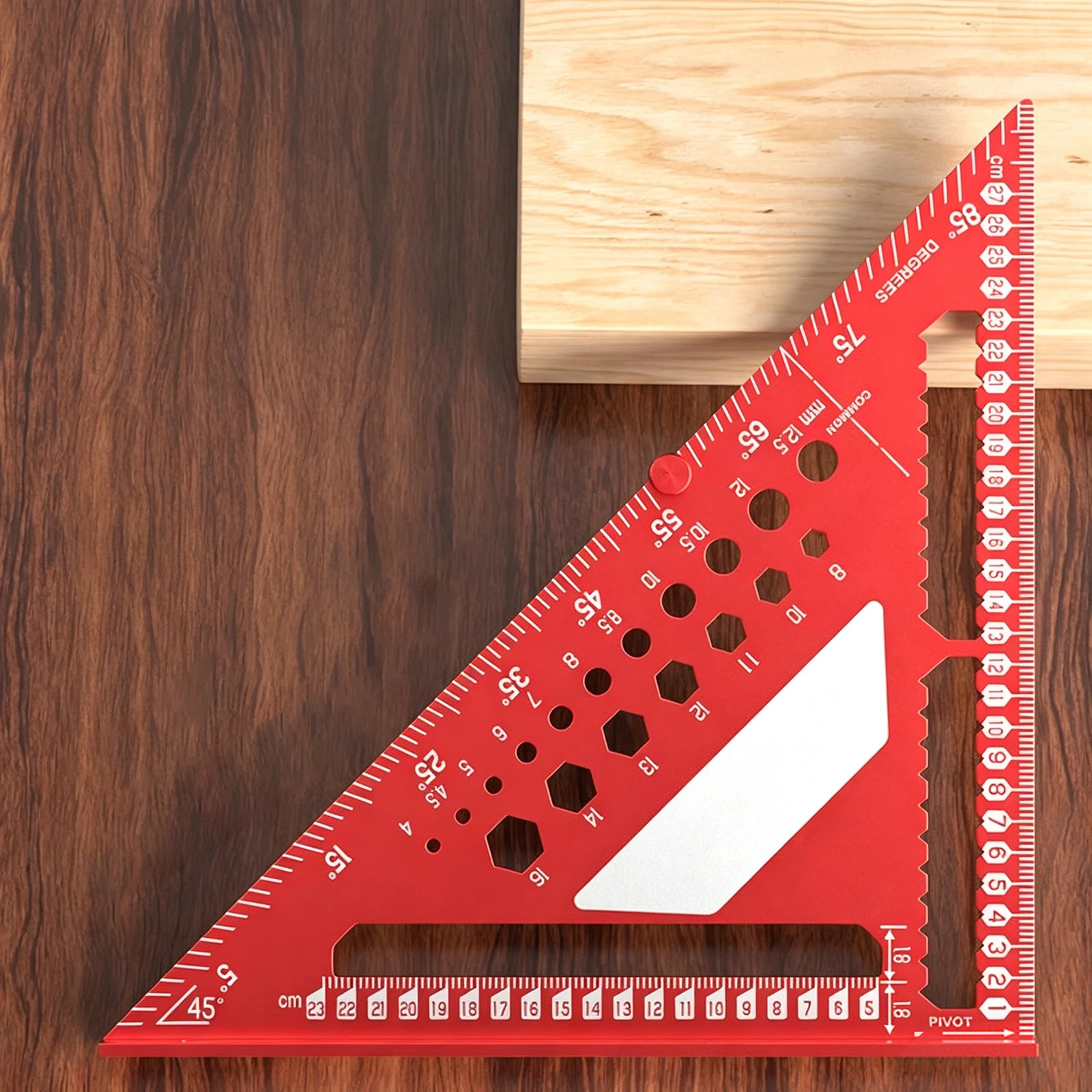12inch Woodworking 3D Multi Angle Triangle Ruler With Positioning Pin, High-precision Scribe Marking Ruler Carpentry Square