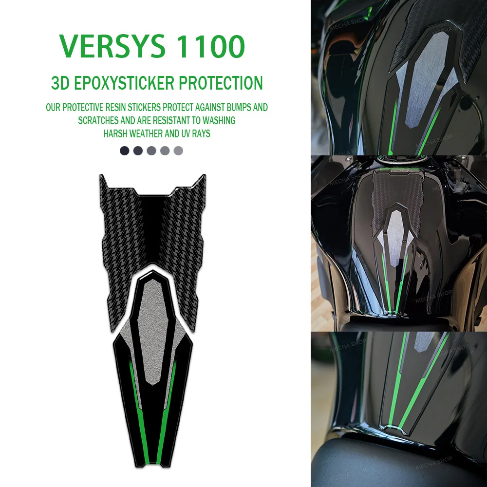 

For Versys 1100 2025- Versys1100 Accessories Motorcycle Tank Mat Protection Anti-Slip 3D Epoxy Resin Sticker