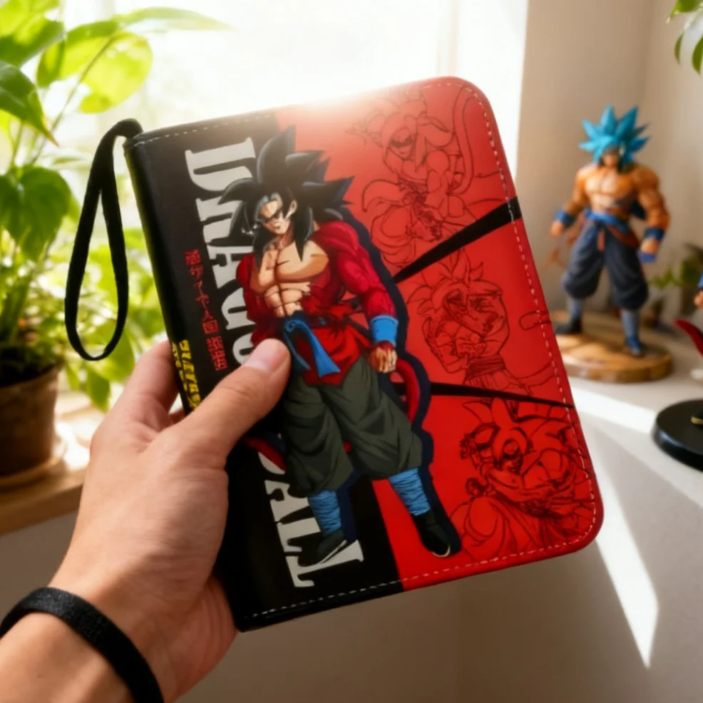 

Аниме Dragon Ball Z карточный альбом, книга Super Saiyan Gotenks Frieza, мультяшные карты большой емкости, альбом на молнии, переплет, подарок