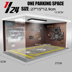 1/32 1/24 1/18 Simulatie Pvc Auto Model Scène Decoraties Verlichting Parking Assemblage Diecast Legering Model Diy Scene Display Speelgoed