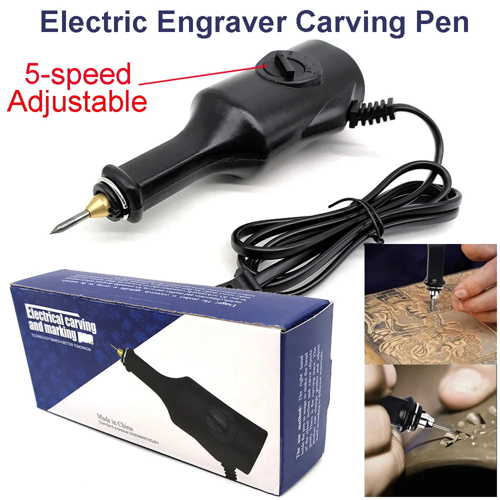 220V 25W Electric Engraver Small Lettering Pen Glass Metal Cutting Plotter For Jewelry Plastic Hard Material Carving Tool