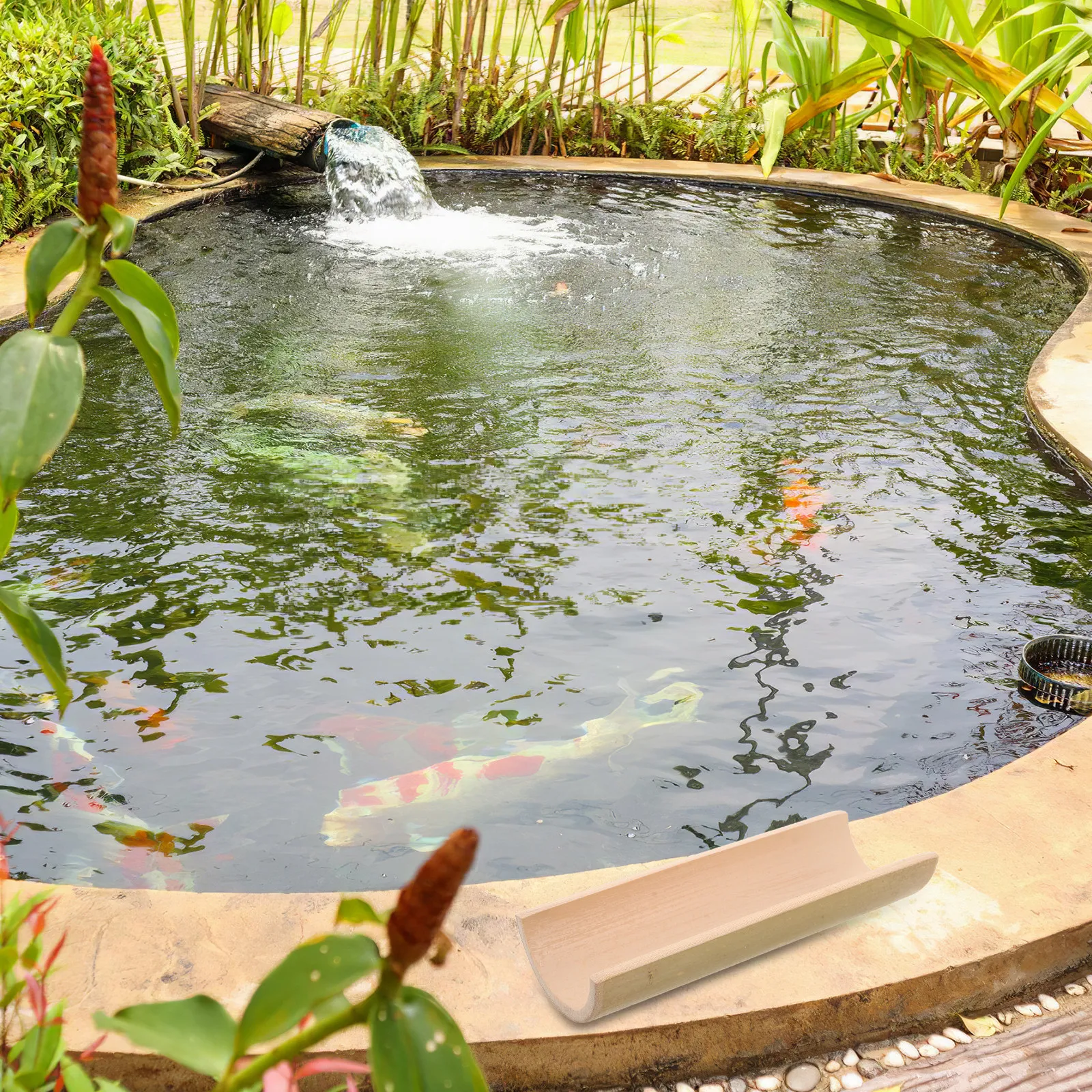 6Pcs Bamboo Pond Spout Replacement Fountain Water Nozzle Japanese Garden Outdoor Accessories Patio Small