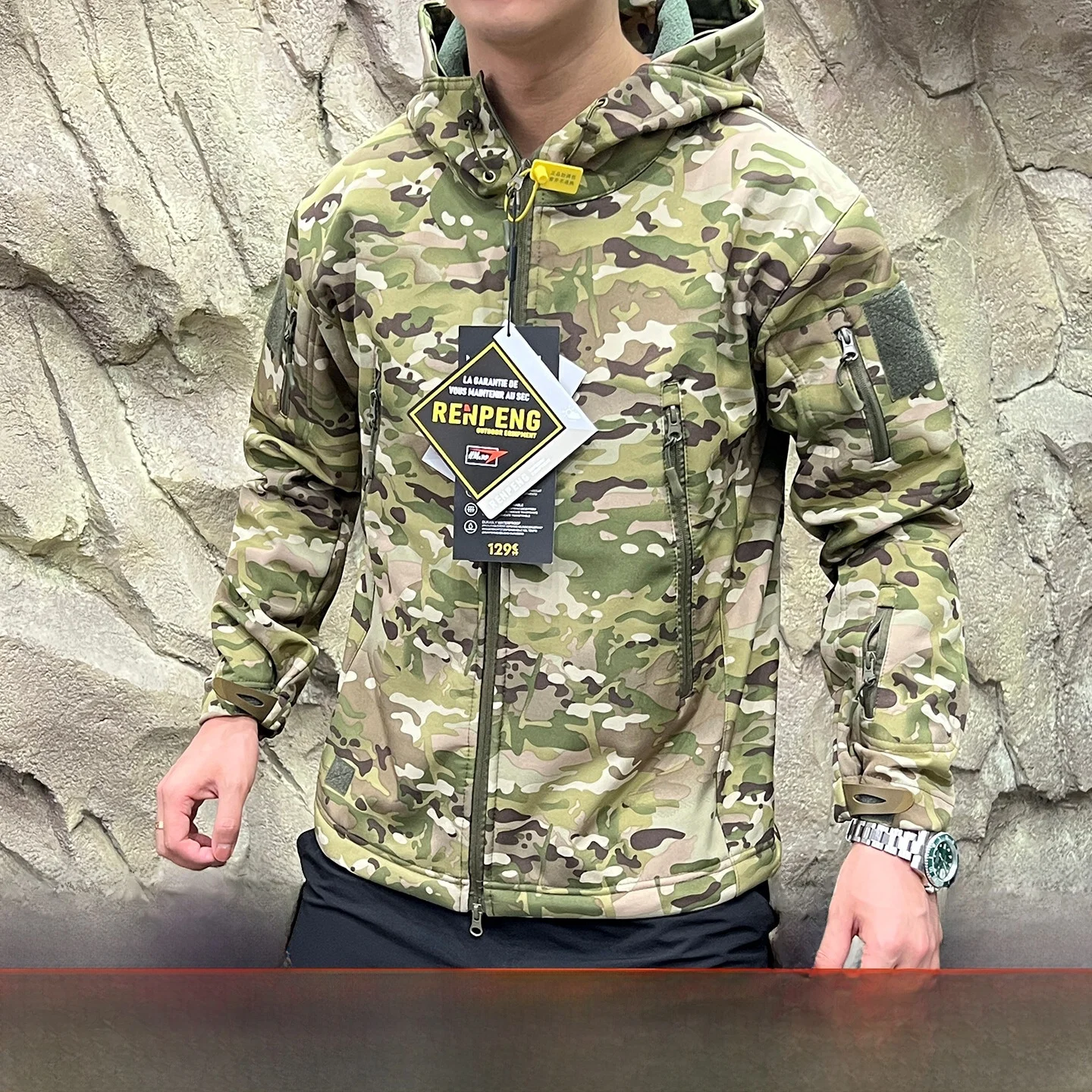 

Уличное тактическое мягкое мужское камуфляжное пальто ell Jaet с капюшоном Fce Cosite, осенне-зимнее молодежное пальто из полиэстера