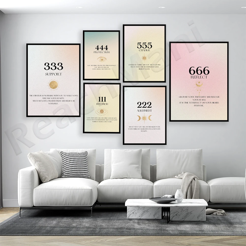 

Angel Digital Wall Art Gradient Print, Halo Print Poster, Vintage Grainy Spiritual Print | Balanced Art Print