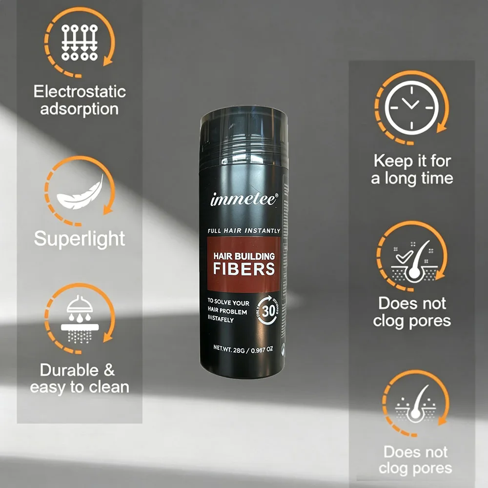 Hair Building Fiber Black Brown Hair Fiber Powder Instant Thickening Hair Loss Concealer Hair Volumizing Powder for Men Women