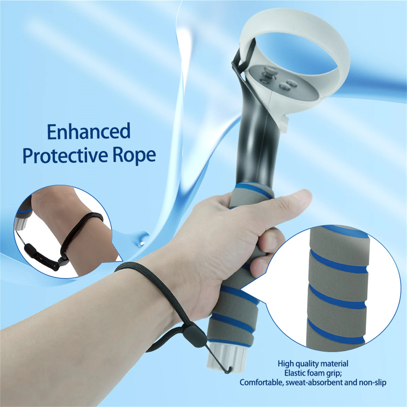 1 ชุด Handle EXTENSION Handle สําหรับ Meta Quest / Rift S / Quest 2 Beat SABER Golf Club Long Grip เปลี่ยนเกมอุปกรณ์เสริม