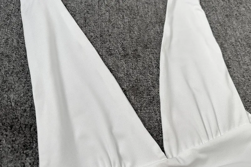 KIDCRKJ 2026 Neckholder Kurze Kleider für Damen Einfarbig Rückenfreie Damenkleider Sommer Party Minikleid Damen Strand Damenkleid – Detail 24