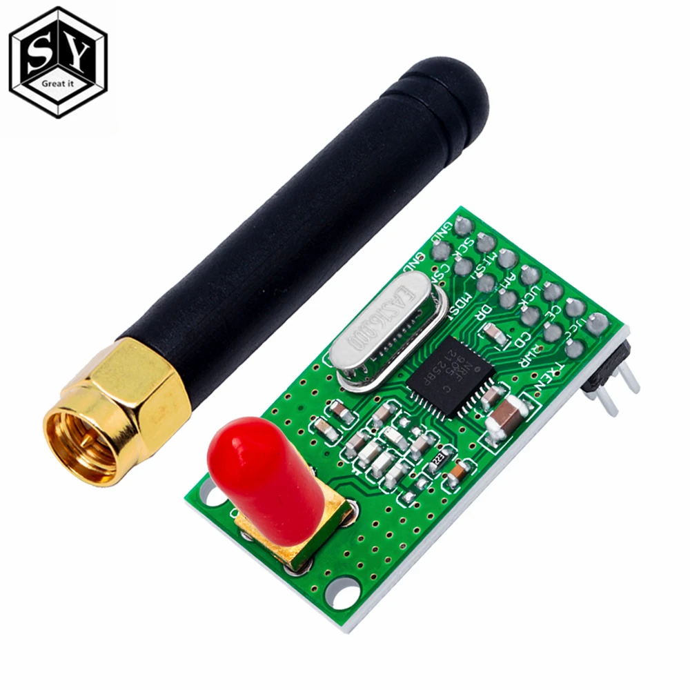 وحدة إرسال واستقبال لاسلكية NRF905 ، لوحة استقبال مع هوائي FSK GMSK ، طاقة منخفضة 433 868 915 ميجا هرتز