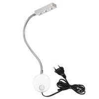 3W LED flexible hose wall lamps Silver Black bedside reading bending lamp mirror make-up painting lights LED sconces AC85-265V