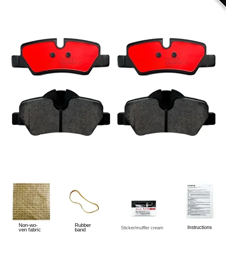 Rear Brake Pad Ceramic Sheet Replacement for MINI F55 F56 F57 Cooper S One Auto Brake Parts