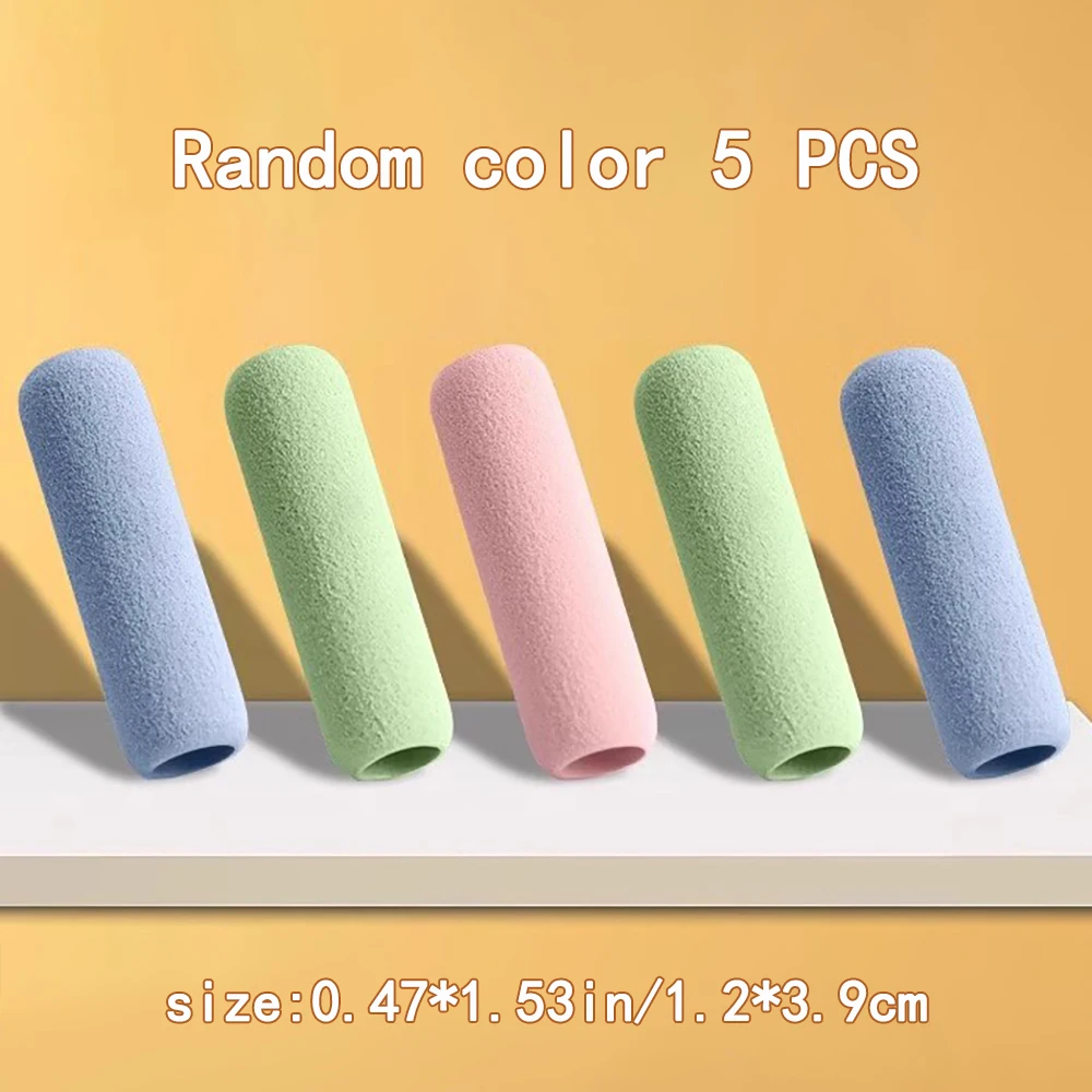 5 pcs Small Sponge Pencil Protective Cover Student Sweat Absorber Pen Holder