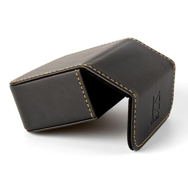 KBEAR casing earphone BP01 02, paket penyimpanan persegi hitam PU, Aksesori casing earbud portabel dengan KB02 EDX PRO ZS12 PRO X