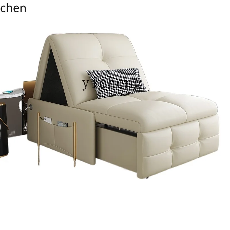 YFY  Electric Intelligent Remote Control Sofa Bed 2023 Single Double Living Room Balcony Lunch Break Folding Bed