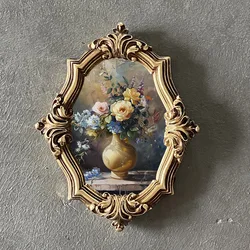 European Carved Homestay Decoration Painting American Bedroom Background Wall Combination Hanging Resin Frame