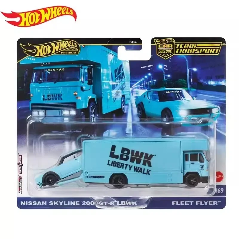 Hot wheels Premium Team Transport Miniatures Cars Hoteelws Diecast Model Car Hotweheels 1/64 Hotwheels Metal Nissan skyline