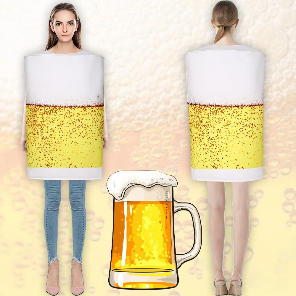 ビールカップコスプレ衣装 0月祭り 仮面舞踏会 ハロウィン ロールプレイング服 ポリエステル繊維00% ステージ衣装