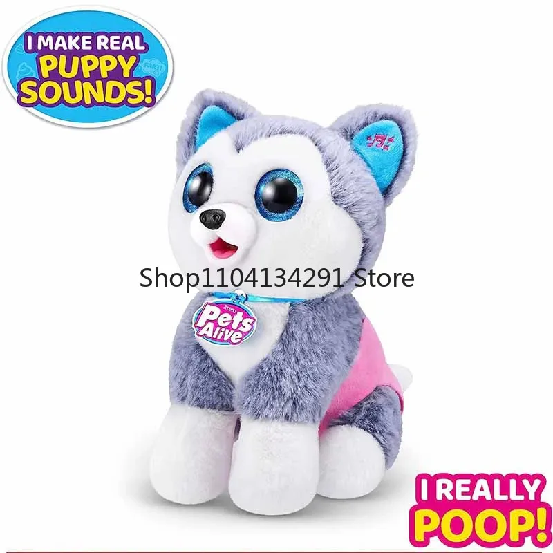 ZURU ペットアライブうんちをする子犬子供用シミュレーション電気ペット犬かわいいペットスターマンファミリーおもちゃアクションフィギュアホリデーギフト