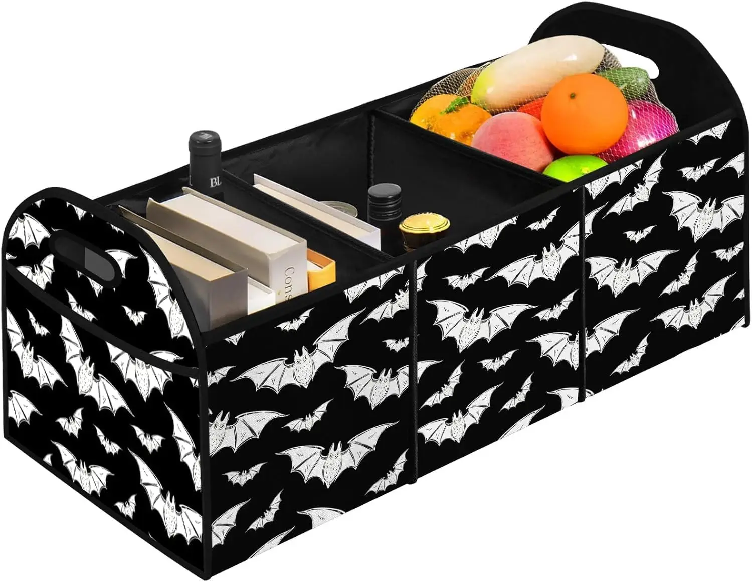 

Хэллоуин летучая мышь органайзер для багажника автомобиля ящик для хранения складной нескользящий автомобильный органайзер организация автомобиля