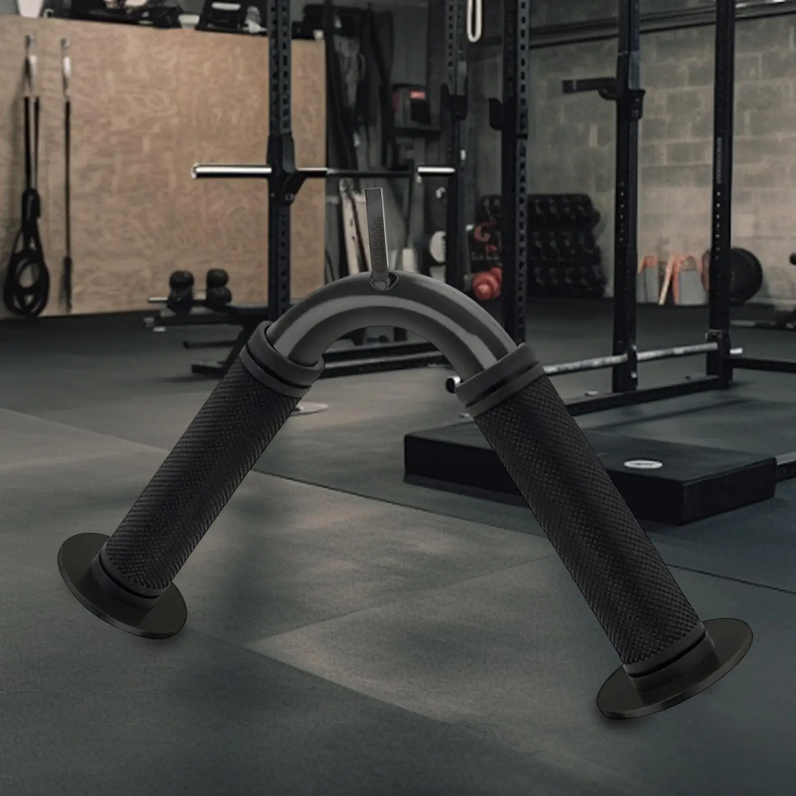 

Вертикальные рукоятки V-образной формы для тяги с тросом, стальные, с нескользящими резиновыми накладками, насадки для тренажеров для тренировки трицепсов в зале