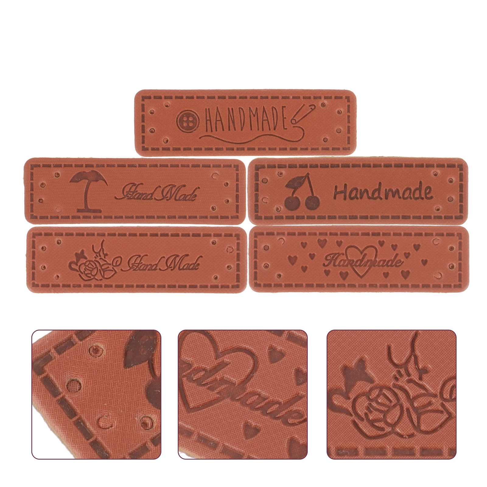 50 Pcs Cartoon Logo Handmade Tags Labels for Sewing Items Clothing Knitting