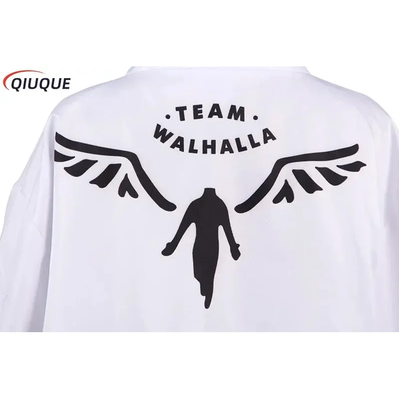 Anime Revengers Hanemiya Kazutora 코스프레 의상 화이트 지퍼 자켓 Walhalla 남성 여성 코트 Mikey Draken Tops Outfit hiyy