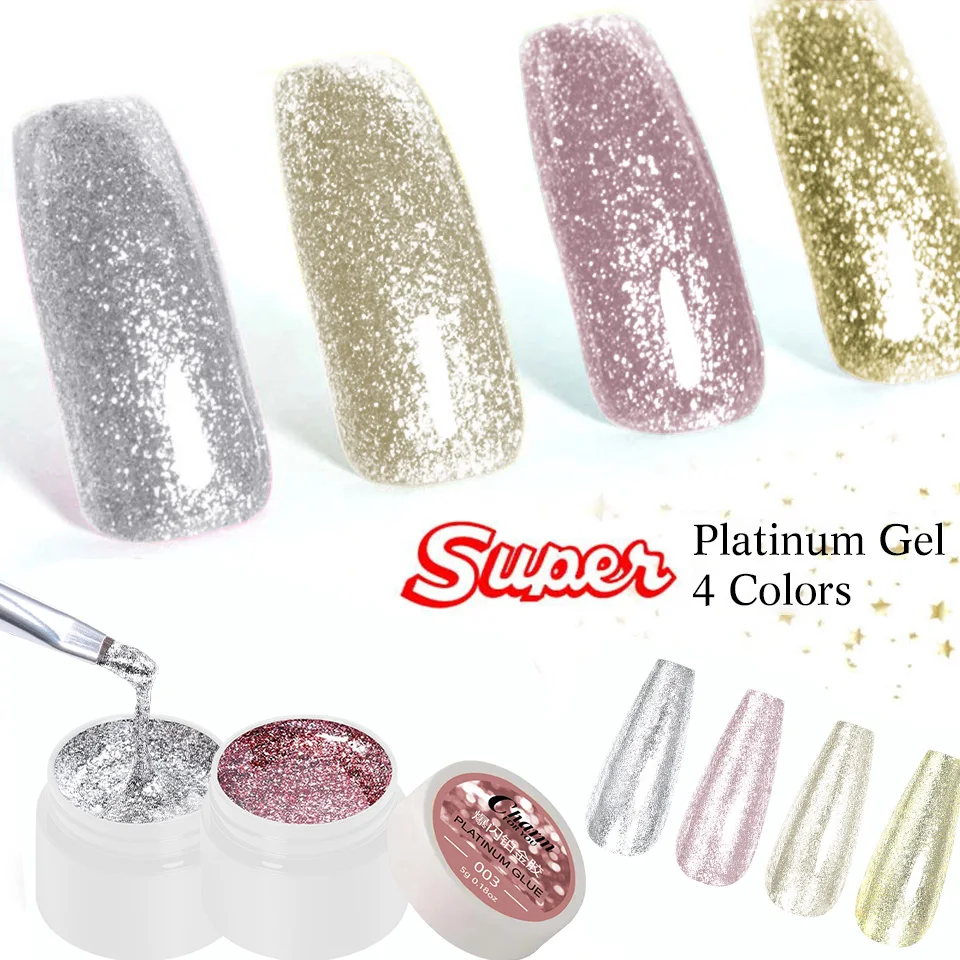 Esmalte de uñas de Gel brillante, barniz híbrido de imprimación brillante, platino, colores UV, capa Base superior, 5g