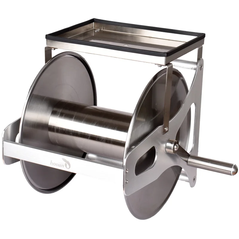 High-Pressure Landscape Hose Reel Hose Cart Hose Winder Stainless Steel Water Hose Storage Rack Watering Garden Hose