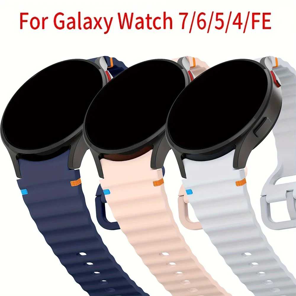 Original Silicone band for Samsung Galaxy Watch 7 FE 6 4 Classic 5 pro 44mm 40mm 43mm 47mm 45mm Bracelet Galaxy Watch6 7 Strap