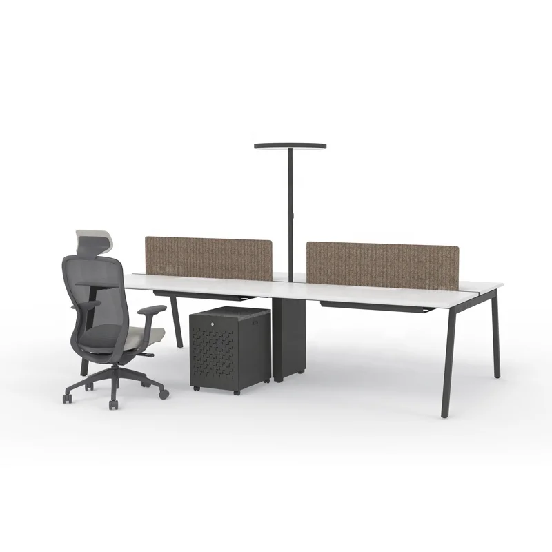 High Quality Workstation With Partition 4 Person Staff Desk Office Linear Workstation