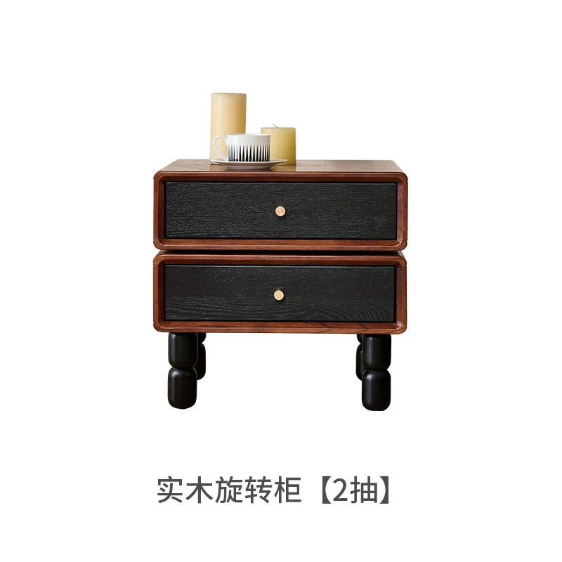 Minimalist multi-layer drawer cabinet ash wood edge cabinet small storage cabinet locker